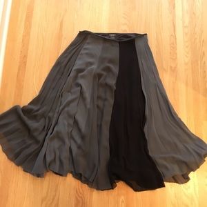 NWOT Kenneth Cole silk sectioned, flowy skirt